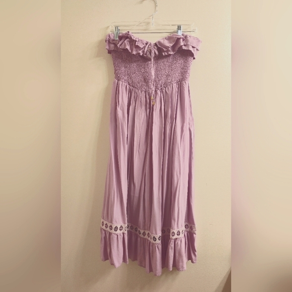 Women's Lavender Strapless Dress Size Large - Picture 1 of 7